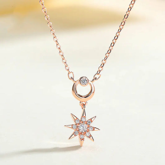 Korean Sun Pendant Necklace