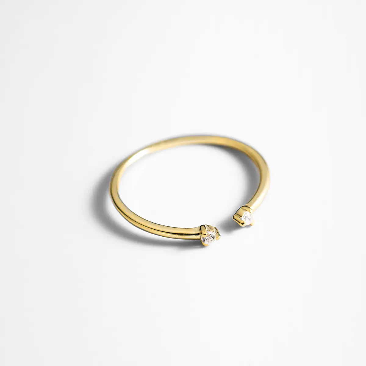 Silver Ring with Diamond Accents