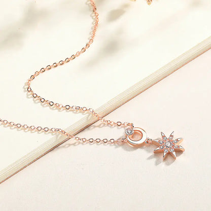Korean Sun Pendant Necklace