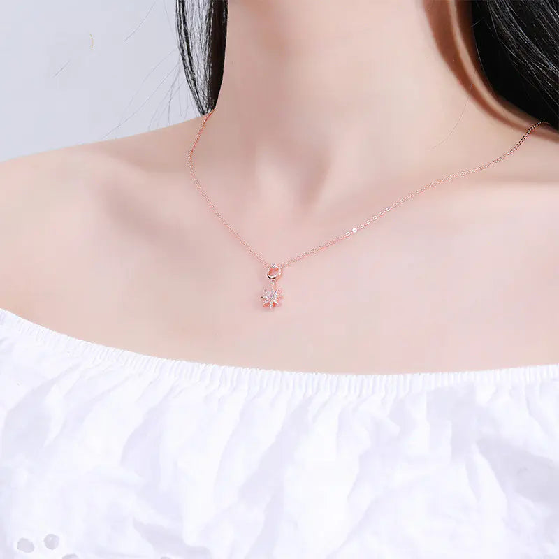 Korean Sun Pendant Necklace